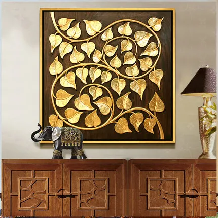 5D Newest Diamond Painting Full Diamond Rich Wealth Good Fortune Bodhi Leaves Entrance Picture Exotic Diy Diamond Embroidery