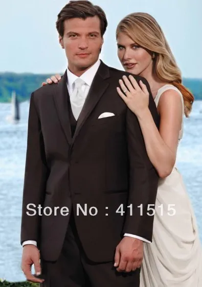 

free shipping!custom made cheap brown Wedding Groom WEAR Tuxedos/Men party DRESS/ Best man Suits