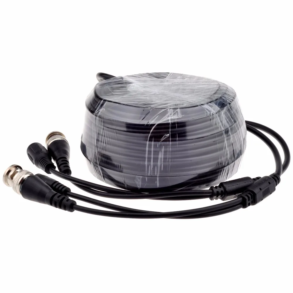 AZISHN CCTV BNC الطاقة/كابل الفيديو 5 متر/10 متر/15 متر/20 متر/30 متر/40 متر/50 متر CCTV كابل إخراج الفيديو تيار مستمر كابل توصيل ل AHD/التناظرية كاميرا تلفزيونات الدوائر المغلقة