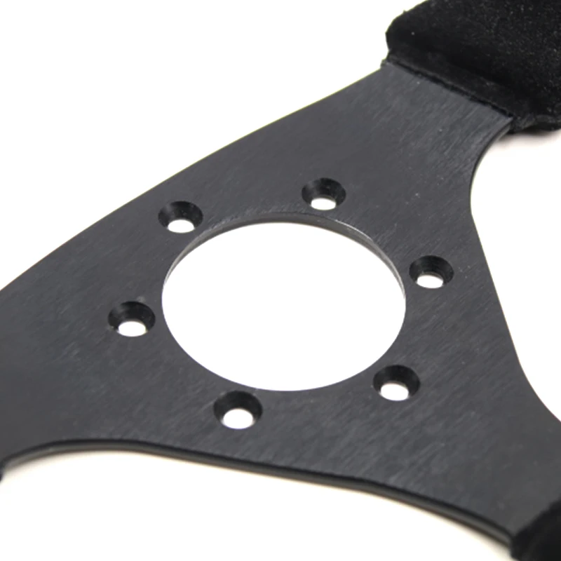13Inch (330mm) Racing Steering Wheel leather black Sutures Steering Wheel Flat Racing Steering Come with horn button