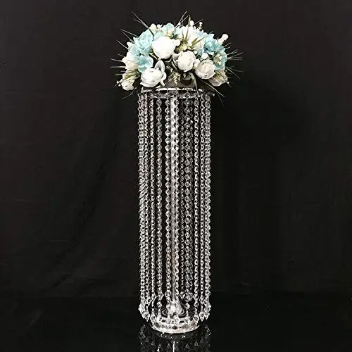 70 cm luxury long crystal wedding table aisle backdrops flowers display centerpieces  flower vase candlestick metal stand holder