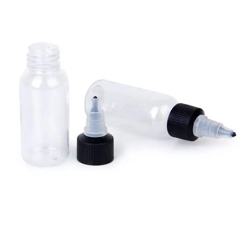 Tattoo Pigment Ink Bottles Twist Cap Empty Plastic Transparent Clear Bottle Supply Tool Permanent Makeup Paint Acc 30ml