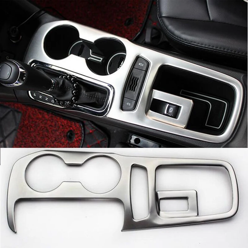 Car styling For Chevrolet Cruze 2017-2018 Stainless steel matt Interior Gear Shift Box Cover Trim Panel left-handed driving