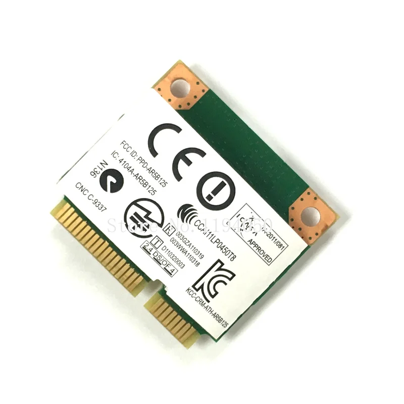 Atheros AR5B125 wireless 802.11n 150Mbps Wifi CARD half mini PCI-E CARD For dell card miniPCIe