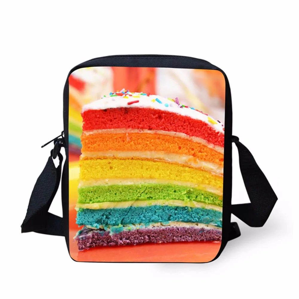 

Cross Body Bag Tasty Cupcake Printing Messenger Bags for Men Women Hot Brand Small Cross Body Bags for Ladies Mens Travel Bags