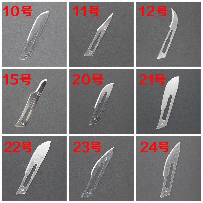 Imagem -03 - Cirurgia Bisturi Ferramentas de Reparação de Abertura Faca para Descartáveis Estéril Celular Beleza Faça Você Mesmo Lâmina 10 11 15 20 23 24 500 Pcs