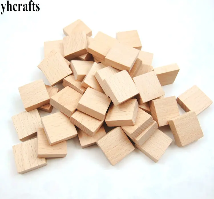 

50PCS/LOT.2.7x2.7x0.9cm wood block Solid wood cube Early educational toys Assemblage block Match toys Kindergarten crafts OEM