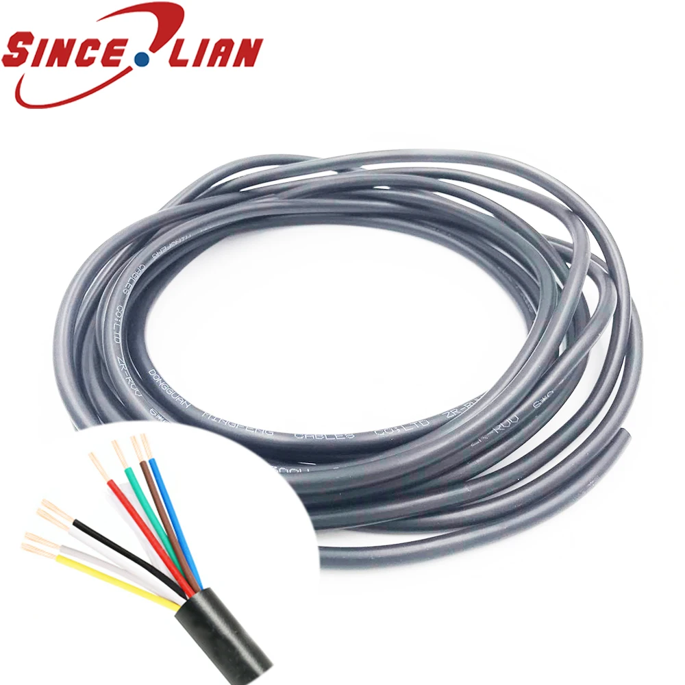 

RVV10 Electrical Wire Cable 10 Core Cable Signal Line RVV10X0.3mm Square Connection Line Power Cable Electrical Cord