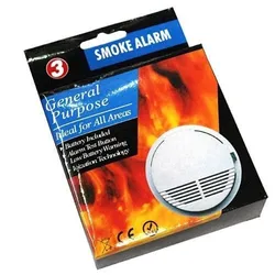 Cordless Dependent Smoke Detector Sensor for Fire Alarm in Home Safety Security System 9V Battery in Idea for All Area