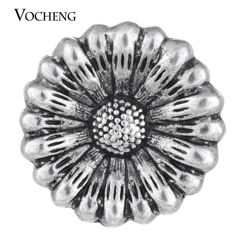 Vocheng Gember Snap Wildflower 18Mm Lichtmetalen Charms Vn-1039