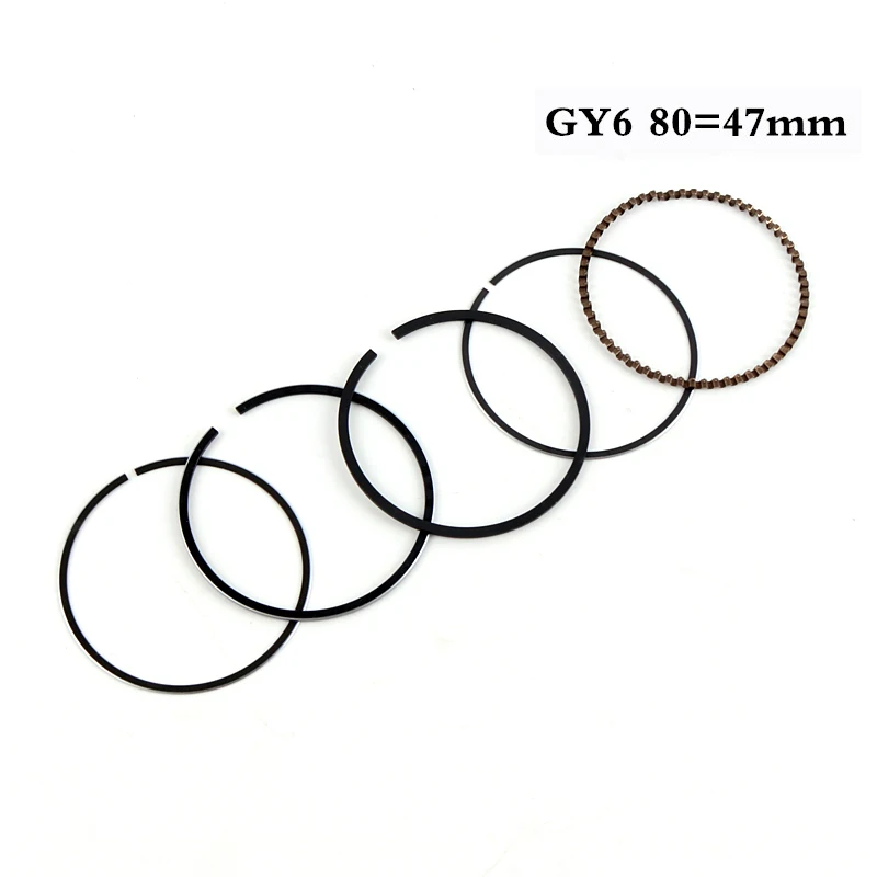 39mm 44mm 47mm 50mm GY6 50 80 100 Cylinder Kit Piston Ring Set Scooter ATV 139QMB 137qma  Moped Scooter