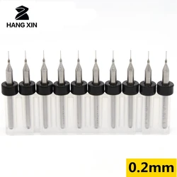 HANGXIN Carburo di Tungsteno PCB Drill Kit 0.2mm 0.25mm 10 pz Router di CNC di Legno di Perforazione Lavorazione Dei Metalli Core Trapano