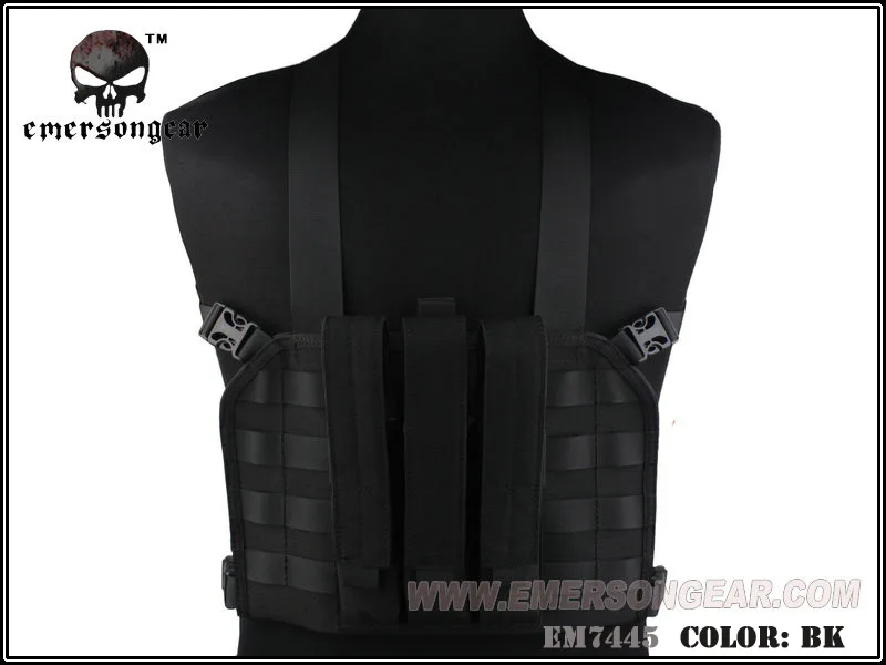 

emersongear-MP7 Tactical Chest Rig, Military Combat Vest, Black EM7445, Airsoft