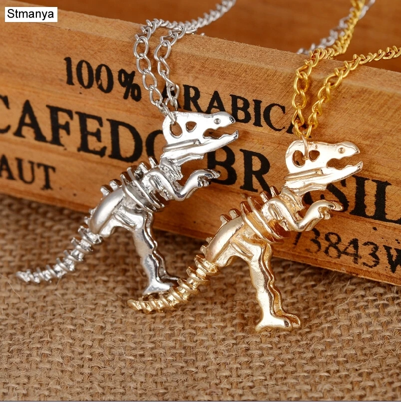 Hot Women Fashion  Cute Retro pendant Necklace Retro metal dinosaur skeleton Best Gift jewelry N1046