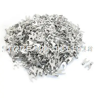 

SNB5.5-6L Fork Type Non-Insulated Spade Cable Terminals 1000pcs for AWG 12-10