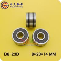 Free Shipping NBZH10pcs High Quality ABEC-5 Z2V2 B8-85D B8-23D  608RS 608 High Quality Auto Bearing 8*23*14 Mm