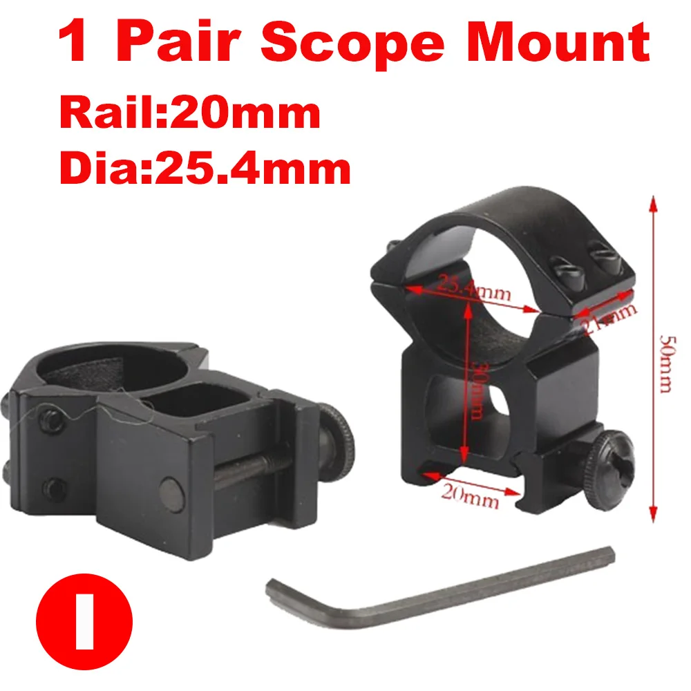 2 Stuks 30Mm/25.4Mm Scope Mount Riflescope Ringen Mount 11Mm Zwaluwstaart Scope Rail/20Mm picatinny Voor Rifle Scope Mount Jacht