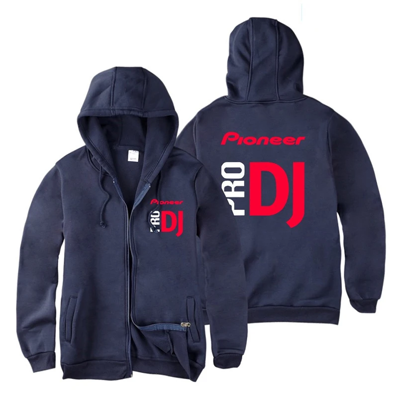 

Fashion Men Women Zipper Hoodie Sweatshirts Pioneer Pro Dj Printed Casual Pocket Zip Up Long sleeve Hoodies jacket coat tops 4XL