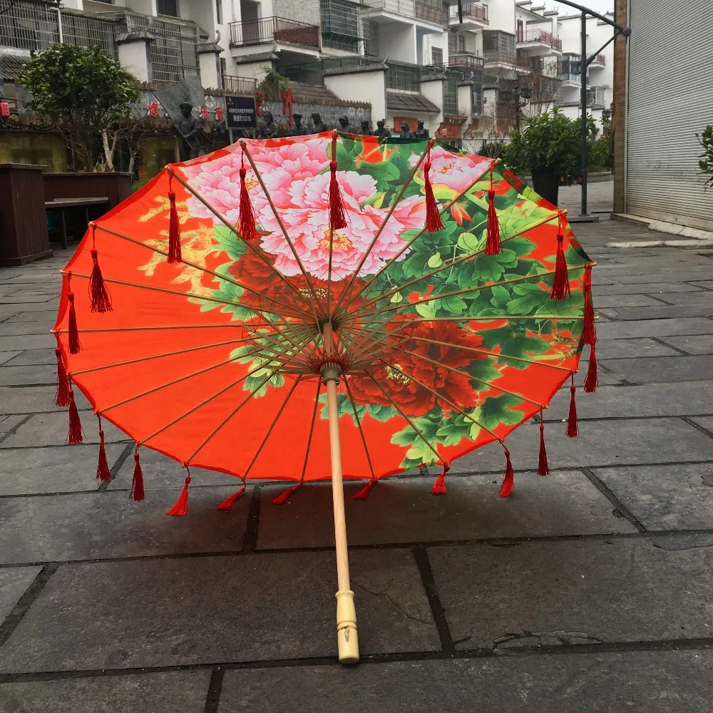 Paraguas antiguo de China y Japón, Kimono Hanfu, flor, película, TV, estudio de fotografía, paraguas de baile, espada, proyectos de juego de Cosplay, paraguas