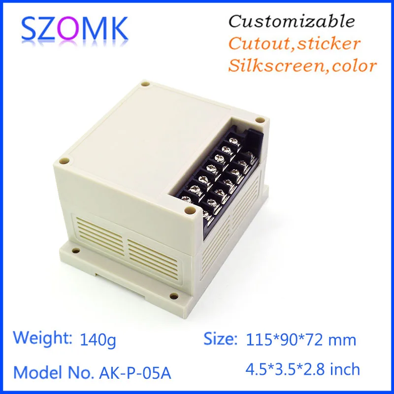 szomk electronic project box for plastic housing (1Pcs) 115*90*72mm enclosures for electronics plastic case din rail box