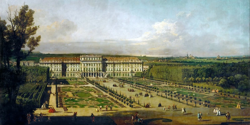 Landscape canvas painting Print Poster modern home decor art prints giant pictures Sch0nbrunn Palace in Vienna Bernardo Bellotto