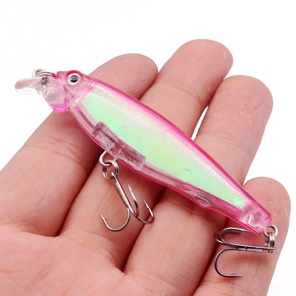 1 Uds cebo falso 7,6g 8cm pececillo con láser señuelo para Pesca wobbler Crankbait Artificial Japón Swimbait para aparejos de Pesca Lucio bajo - imagen 5