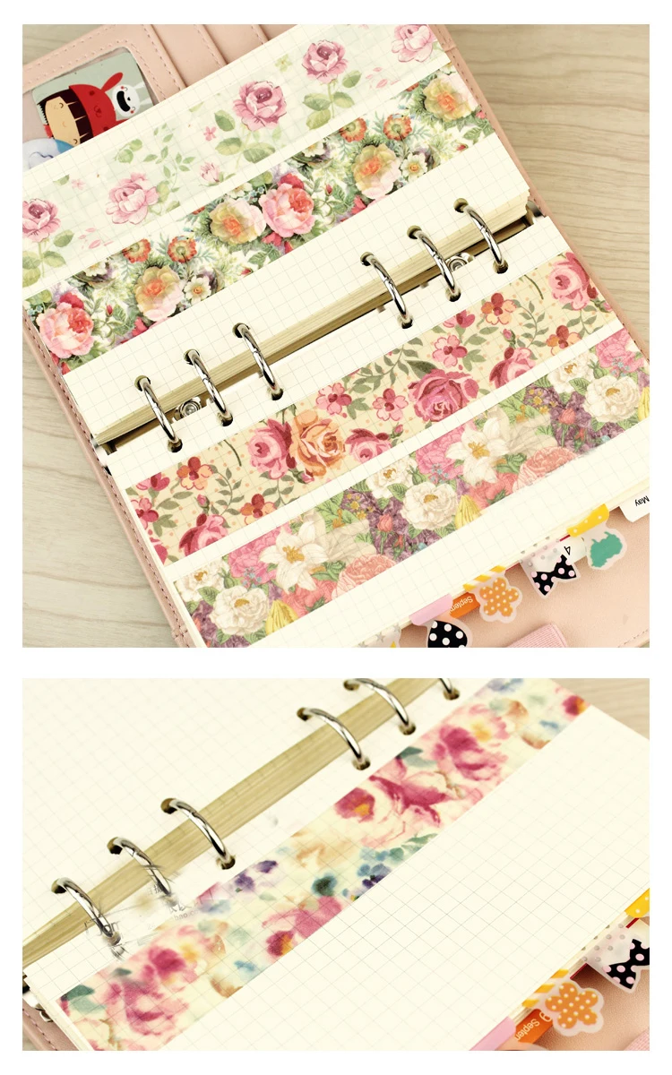 3cm*10m  Color  Flower  Language  Washi Tape/ Adhesive Tape DIY Scrapbooking Sticker Label Masking Tape