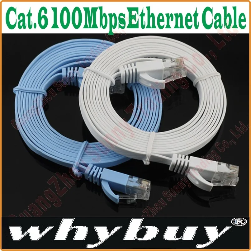 

1M/2M/3M/5M/10M/15M/20M/25M/30M CAT6 CAT 6 Flat UTP Ethernet Network Cable RJ45 Patch LAN Cord 100Mbps ethernet cable Super Flat