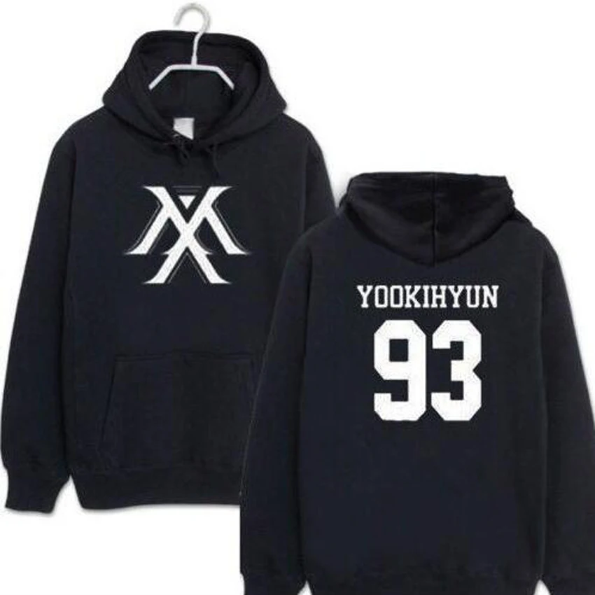 Kpop Monsta X Hoodies Women Men Harajuku Sweatshirt K-pop Wonho YOOKIHYUN  I.M jooheon Long Sleeve Fleece Hooded Tracksuit 4XL