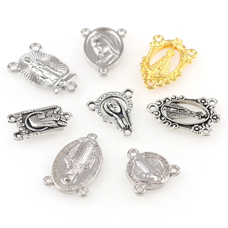 

20pcs Religious Charms Three Holes Necklace Link Charm Pendants Jewelry Making DIY Jewelry accessories