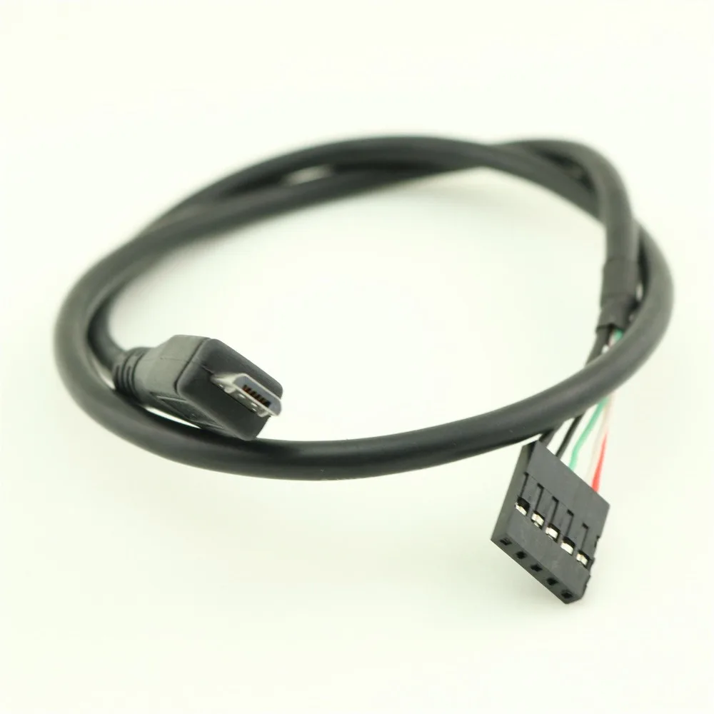 

10pcs 50cm Micro USB 5Pin Male to Dupont 5 Pin Female Header Motherboard Adapter Cable