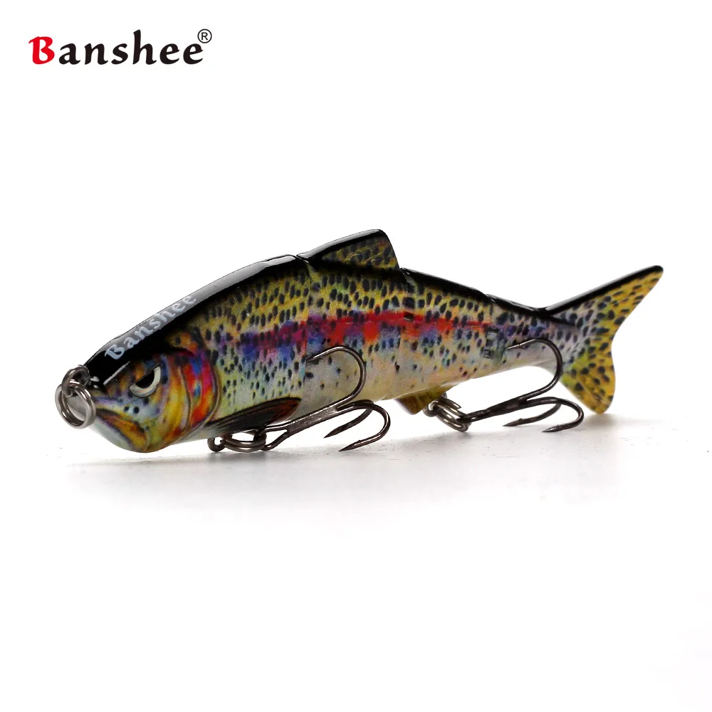 Banshee 100mm 11g VMJ04-4 Fishing Lure 4 scetions Multi Jointed Sinking Swimbait Hard Artificial Bait