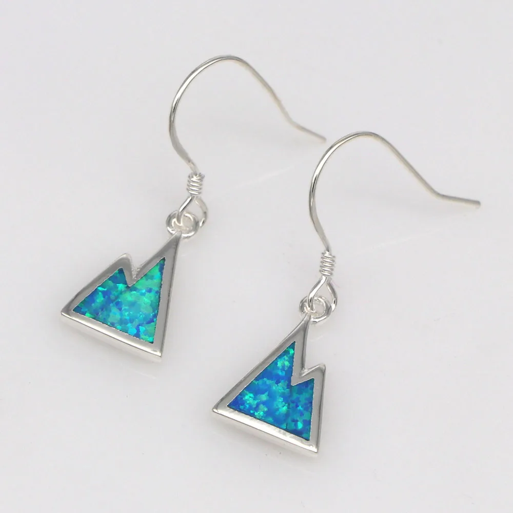 JLE238 Women's Lrregular Drop Earrings Blue/White Opal Mountain Pendant Earrings Women's Fashion Jewelry