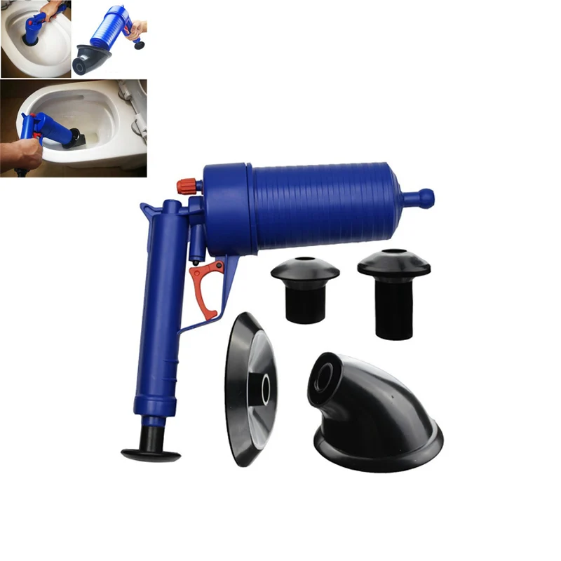 

HOT Air Power Drain Blaster gun High Pressure Powerful Manual sink Plunger Opener cleaner pump for Bath Toilets Bathroom Show