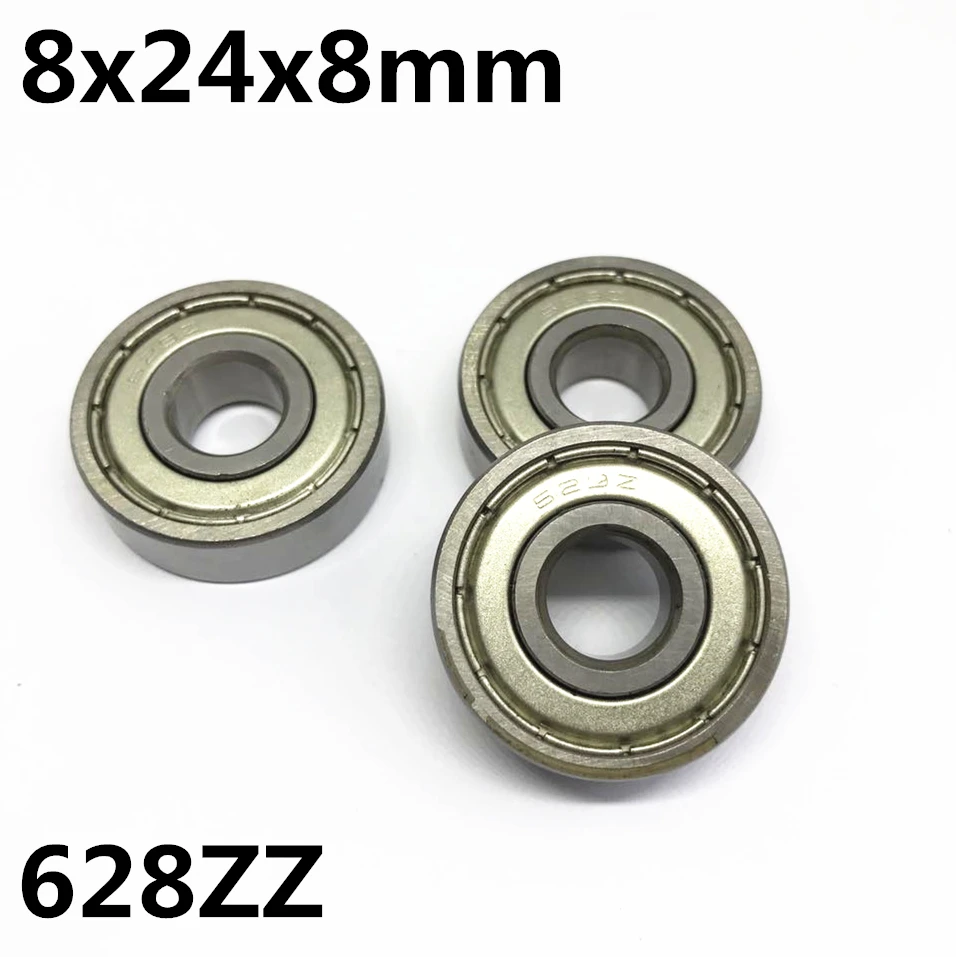 

50Pcs 628ZZ 628-2RS 628-2Z R-2480ZZ ball 8x24x8 mm Deep groove ball bearing Miniature bearing High quality High speed 628Z