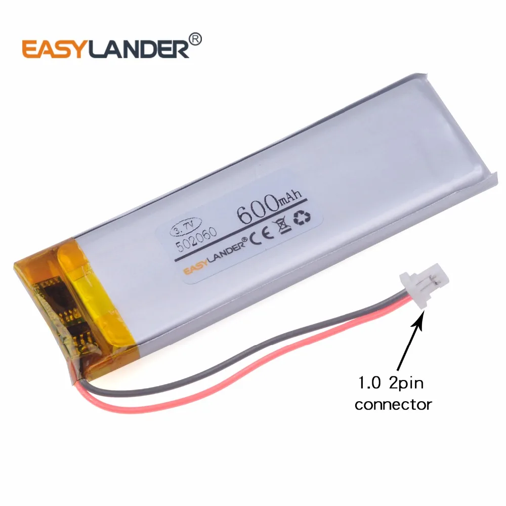 

482060 502060 3.7V 600mAh Li-polymer battery for GPS DVR mp3 mp4 bluetooth Hearing aid mobile Reading pen 502059 502058