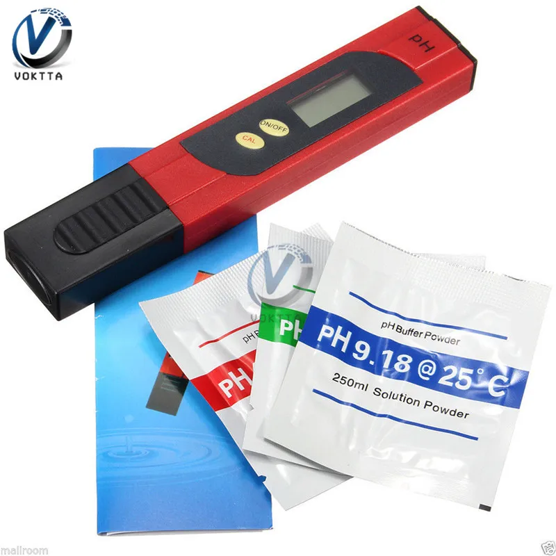 New Protable LCD Digital PH Meter Pen of Tester accuracy 0.01 Aquarium Pool Water Wine Urine automatic calibration Test Tool