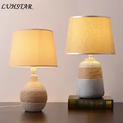 Simple Table Lamp Modern Led lights Bedroom Bedside Lamp Living Room lamps home Decor Lighting Fabric lampshade desk lamp