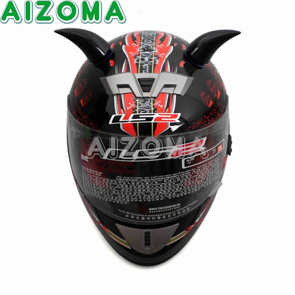 Universal 11 Colors Motorcycles Helmet Devil's Horn 2pcs Multicolor Punk Capacete Cascos Variety Decoration Sucker Horns