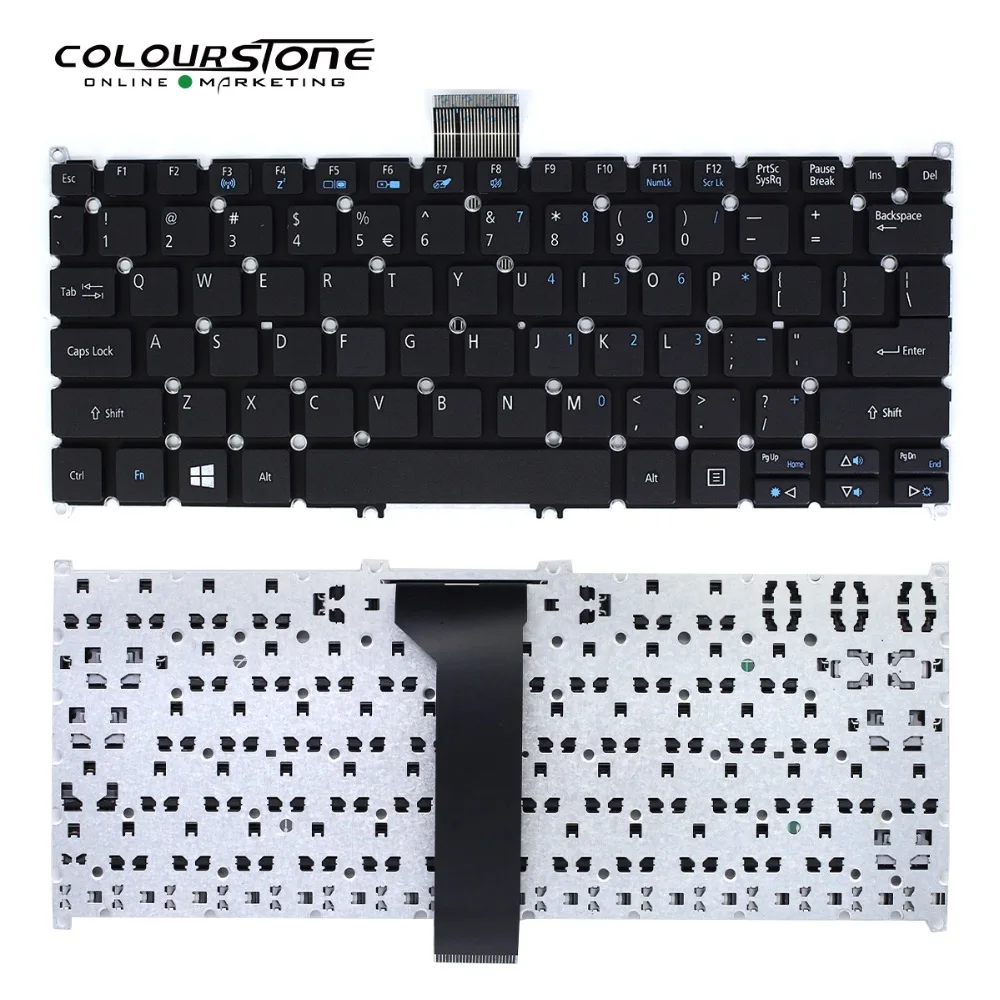 V5-132 English laptop keyboard for acer V5-122 V5-122P 132P V13 V3-371 E11 E3-112 E3-111 Black us Notebook Keyboard teclado