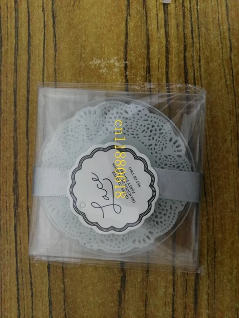 

100pcs/lot(=50sets) Free Shipping Wedding favors gifts Lace Exquisite Frosted Glass Coasters For Party