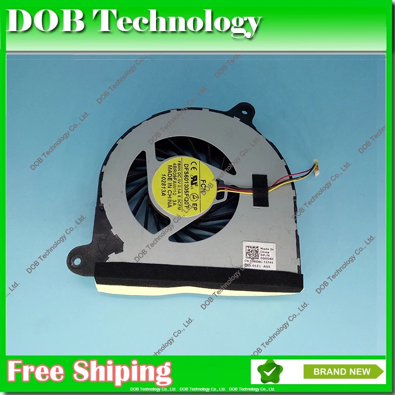 

CPU Cooling Fan for Inspiron Dell 17R 5720 3760 7720 5720 Turbo INS17TD-2728 CPU Fan KSB0705HA BK76 mf75120v1-c100-g99 0D0D6C