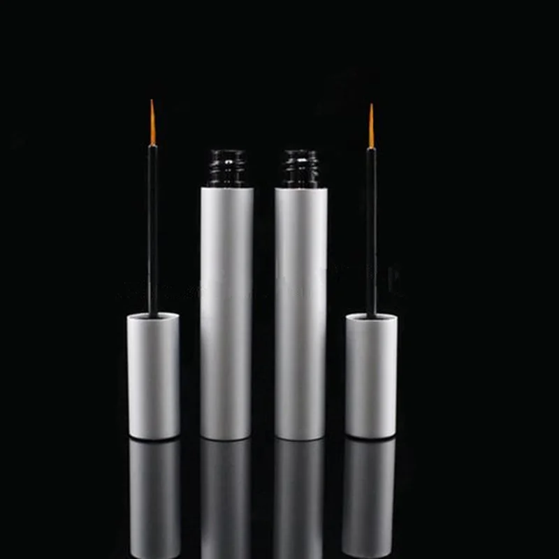 

5ml Silver Empty Plastic Eye Black Tube Bottles liquid Eyeliner Bottles Retail Mascara Cream Packaging ContainersF20172308