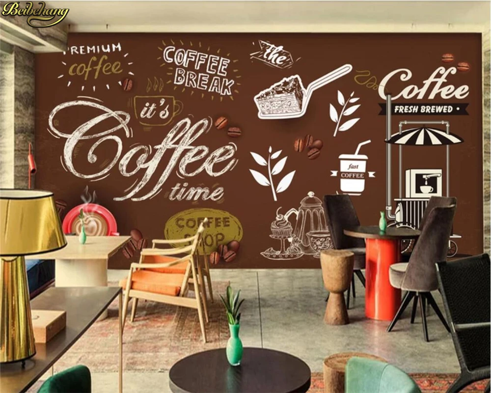 

beibehang Custom wallpaper 3D murals European retro vintage coffee background walls papel de parede wall papers home decor