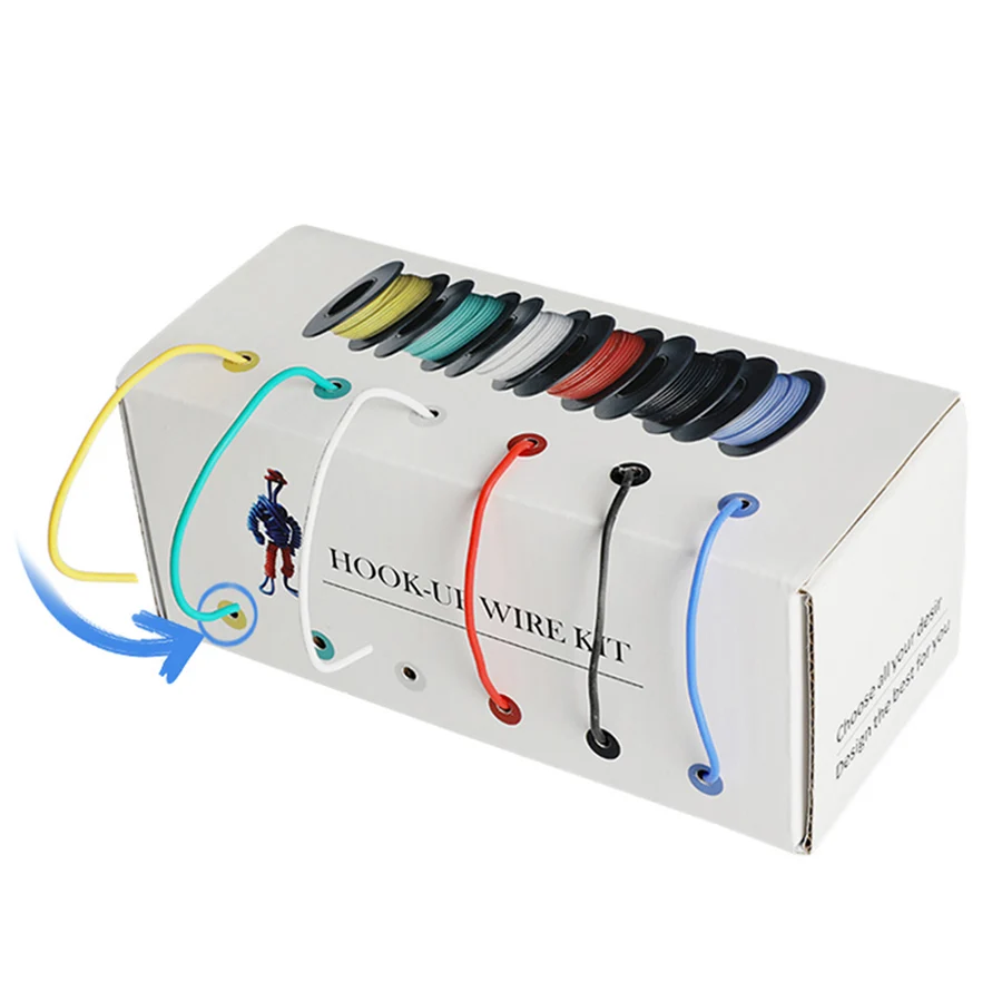 26/24/22/18 AWG Flexible Silicone Stranded Wire Cable wires 6 color Mix package Electrical Wire Copper Line For DIY UL-3132 300V image 4
