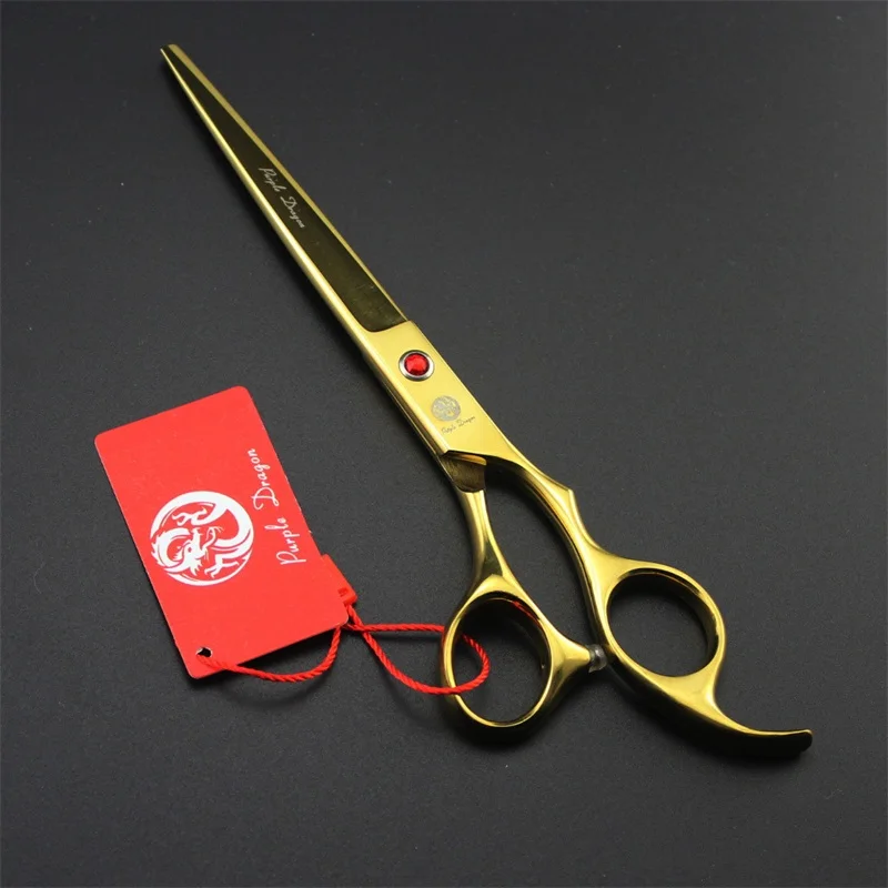 Professional Japan 440 7 Inch Pet Dog Grooming Scissors Dog Shears Hair Cutting Thinning Curved Scissors