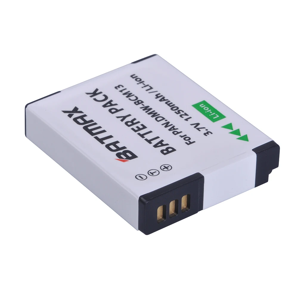 Batmax DMW-BCM13 BCM13 Batterie 1250mAh + Chargeur USB LCD pour Panasonic Lumix ZS40,TZ60,ZS45,TZ57,ZS50,TZ70,ZS27,TZ37,TZ41