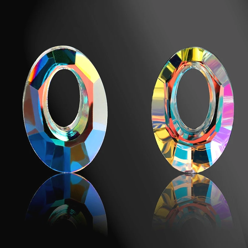 20mm 6040 crystal Helios Pendant Oval shape glass charms crystal beads for Earring necklace making DIY jewelry findings 8pcs