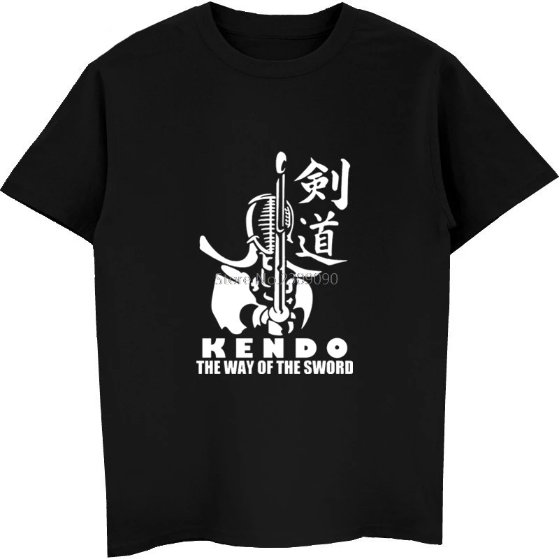 Fashion Kendo Single Strike T-shirt Men's Cotton T Shirt Summer Male Short Sleeve Shirt Hip Hop Tees Tops Harajuku Streetwear