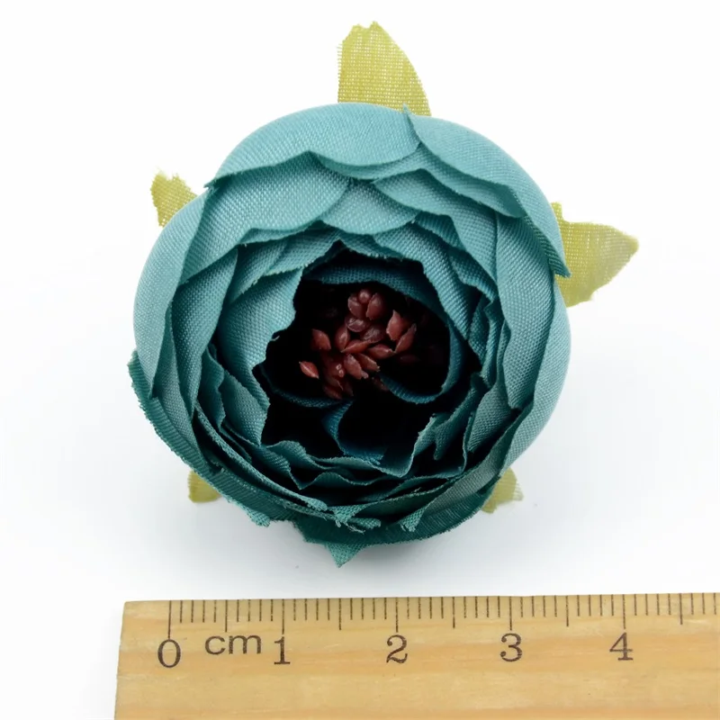 30pcs 3.5cm Mini Artificial Rose Bud Cut Flower Head Wedding Christmas Decoration DIY Sreath Gift Craft Flowers Accessories